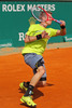 Jarkko Nieminen of Finland plays a shot during the second round match against Marinko Matosevic of Australia on day three of the ATP Monte Carlo Masters, at Monte-Carlo Sporting Club on April 17, 2013 in Monte-Carlo, Monaco.
