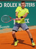 Jarkko Nieminen of Finland plays a shot during the second round match against Marinko Matosevic of Australia on day three of the ATP Monte Carlo Masters, at Monte-Carlo Sporting Club on April 17, 2013 in Monte-Carlo, Monaco.
