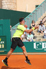 Marinko Matosevic of Australia plays a shot during the second round match against Jarkko Nieminen of Finland on day three of the ATP Monte Carlo Masters, at Monte-Carlo Sporting Club on April 17, 2013 in Monte-Carlo, Monaco.
