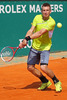 Jarkko Nieminen of Finland plays a shot during the second round match against Marinko Matosevic of Australia on day three of the ATP Monte Carlo Masters, at Monte-Carlo Sporting Club on April 17, 2013 in Monte-Carlo, Monaco.
