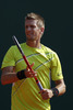 Jarkko Nieminen of Finland plays a shot during the second round match against Marinko Matosevic of Australia (not pictured) on day three of the ATP Monte Carlo Masters, at Monte-Carlo Sporting Club on April 17, 2013 in Monte-Carlo, Monaco.

