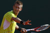 Jarkko Nieminen of Finland plays a shot during the second round match against Marinko Matosevic of Australia (not pictured) on day three of the ATP Monte Carlo Masters, at Monte-Carlo Sporting Club on April 17, 2013 in Monte-Carlo, Monaco.
