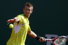 Jarkko Nieminen of Finland plays a shot during the second round match against Marinko Matosevic of Australia (not pictured) on day three of the ATP Monte Carlo Masters, at Monte-Carlo Sporting Club on April 17, 2013 in Monte-Carlo, Monaco.
