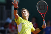 Jarkko Nieminen of Finland plays a shot during the second round match against Marinko Matosevic of Australia (not pictured) on day three of the ATP Monte Carlo Masters, at Monte-Carlo Sporting Club on April 17, 2013 in Monte-Carlo, Monaco.
