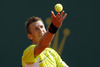 Jarkko Nieminen of Finland plays a shot during the second round match against Marinko Matosevic of Australia (not pictured) on day three of the ATP Monte Carlo Masters, at Monte-Carlo Sporting Club on April 17, 2013 in Monte-Carlo, Monaco.
