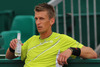 Jarkko Nieminen of Finland in action during the quarter final match against Novak Djokovic of Serbia (not pictured) on day five of the ATP Monte Carlo Masters, at Monte-Carlo Sporting Club on April 19, 2013 in Monte-Carlo, Monaco.
