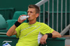 Jarkko Nieminen of Finland in action during the quarter final match against Novak Djokovic of Serbia (not pictured) on day five of the ATP Monte Carlo Masters, at Monte-Carlo Sporting Club on April 19, 2013 in Monte-Carlo, Monaco.
