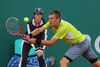 Jarkko Nieminen of Finland in action during the quarter final match against Novak Djokovic of Serbia (not pictured) on day five of the ATP Monte Carlo Masters, at Monte-Carlo Sporting Club on April 19, 2013 in Monte-Carlo, Monaco.
