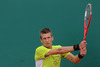 Jarkko Nieminen of Finland in action during the quarter final match against Novak Djokovic of Serbia (not pictured) on day five of the ATP Monte Carlo Masters, at Monte-Carlo Sporting Club on April 19, 2013 in Monte-Carlo, Monaco.
