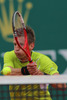 Jarkko Nieminen of Finland in action during the quarter final match against Novak Djokovic of Serbia (not pictured) on day five of the ATP Monte Carlo Masters, at Monte-Carlo Sporting Club on April 19, 2013 in Monte-Carlo, Monaco.
