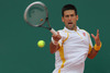 Novak Djokovic of Serbia in action during the quarter final match against Jarkko Nieminen of Finland (not pictured) on day five of the ATP Monte Carlo Masters, at Monte-Carlo Sporting Club on April 19, 2013 in Monte-Carlo, Monaco.
