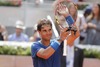 Spanish tennis player Rafael Nadal during the Madrid Open of ATP World Tour at the Caja Magica in Caja Magica, Spain on 2014/05/08.
