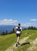 Mountain running to Stol and Vrtaca, mountains in Karavanke, near Trzic, Slovenia. Mountain running is popular sport that takes runners out of cities into unspoiled nature surrounded by highest mountains. Trails around highest Slovenian peaks are astonishingly beautiful, and can offer views over big part of the country if weather plays along.