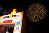 Fireworks over finish line of the 15 th IRONMAN Austria, Klagenfurt, Austria on 2013/05/29.
