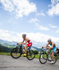 Alois Knabl (AUT), Marten Van Riel (BEL) during Elite Men of ITU World Championship Dextro Energy Triathlon Kitzbuehel, Austria on 2013/07/06.

