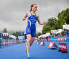  Kaisa Lehtonen (FIN) during the women Elite competition of the Triathlon European Championships at the Schwarzsee in Kitzbuehel, Austria on 20.6.2014.
