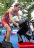 Nicola Spirig (SUI) during the women Elite competition of the Triathlon European Championships at the Schwarzsee in Kitzbuehel, Austria on 20.6.2014.
