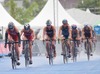 Nicola Spirig (SUI), Lisa Perterer (AUT), Holly Lawrence (GBR), Alice Betto (ITA) during the women Elite competition of the Triathlon European Championships at the Schwarzsee in Kitzbuehel, Austria on 20.6.2014.
