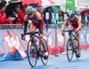 Nicola Spirig (SUI) und Lisa Perterer (AUT) during the women Elite competition of the Triathlon European Championships at the Schwarzsee in Kitzbuehel, Austria on 20.6.2014.
