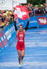 Nicola Spirig (SUI) during the women Elite competition of the Triathlon European Championships at the Schwarzsee in Kitzbuehel, Austria on 20.6.2014.

