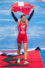 Nicola Spirig (SUI) during the women Elite competition of the Triathlon European Championships at the Schwarzsee in Kitzbuehel, Austria on 20.6.2014.
