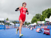 Nicola Spirig (SUI) during the women Elite competition of the Triathlon European Championships at the Schwarzsee in Kitzbuehel, Austria on 20.6.2014.
