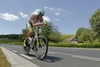 Der Sieger der Herren Marino Vanhoenacker (amptierender Triathlon Europameister, Belgium) auf der Radstrecke // during the Ergo Ironman 70.3 in Remich, Luxembourg on 2014/06/21.
