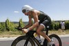 Marcel Bischof (TriTEAM SSKC Aschaffenburg) auf der Radstrecke // during the Ergo Ironman 70.3 in Remich, Luxembourg on 2014/06/21.
