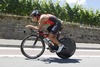 Der Franzose Romain Guillame auf der Radstrecke // during the Ergo Ironman 70.3 in Remich, Luxembourg on 2014/06/21.
