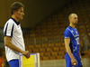 Head coach of Finnish team, Tuomas Sammelvuo during friendly volleyball match between Slovenia and Finland. Friendly volleyball match between Slovenia and Finland was played in Tivoli arena in Ljubljana, Slovenia, on Monday, 30th of December 2013 as preparation for qualifications for World Championships 2014.
