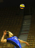 Urpo Sivula (no.10) of Finland spikes during friendly volleyball match between Slovenia and Finland. Friendly volleyball match between Slovenia and Finland was played in Tivoli arena in Ljubljana, Slovenia, on Monday, 30th of December 2013 as preparation for qualifications for World Championships 2014.
