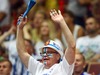 Finnish fans during the FIVB Volleyball Men World Championships Pool B Match between Finland and Germany at the Spodek in Katowice, Poland on 2014/09/06.
