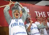 Finnish fans during the FIVB Volleyball Men World Championships Pool B Match between Finland and Germany at the Spodek in Katowice, Poland on 2014/09/06.
