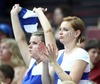 Finnish fans during the FIVB Volleyball Men World Championships Pool B Match between Finland and Germany at the Spodek in Katowice, Poland on 2014/09/06.
