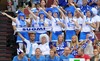 Finnish fans during the FIVB Volleyball Men World Championships Pool B Match between Finland and Germany at the Spodek in Katowice, Poland on 2014/09/06.
