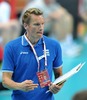 Head coach of Finnish team, Tuomas Sammelvuo during the FIVB Volleyball Men World Championships Pool B Match beween Finland and Germany at the Spodek in Katowice, Poland on 2014/09/06.
