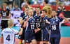 Mikko Oivanen, Olli Kunnari, Matti Oivanen, Eemi Tervaportti and Olli-Pekka Ojansivu during the FIVB Volleyball Men World Championships Pool B Match beween Finland and Germany at the Spodek in Katowice, Poland on 2014/09/06.
