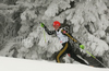Tobias Angerer of Germany skiing during qualifications for Men sprint race of Viessmann Cross country skiing FIS World Cup 2009-10. Qualifications for Men sprint race of Viessmann Cross country skiing FIS World Cup were held in Rogla, Slovenia, on 19th of December 2009.
