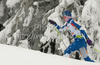 Virpi Kuitunen of Finland skiing during qualifications for Women sprint race of Viessmann Cross country skiing FIS World Cup 2009-10. Qualifications for Women sprint race of Viessmann Cross country skiing FIS World Cup were held in Rogla, Slovenia, on 19th of December 2009.
