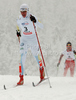 Lina Andersson of Sweden skiing during finals of Women sprint race of Viessmann Cross country skiing FIS World Cup 2009-10. Women sprint race of Viessmann Cross country skiing FIS World Cup were held in Rogla, Slovenia, on 19th of December 2009.
