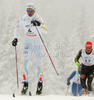 Third placed Jesper Modin of Sweden skiing during finals of Men sprint race of Viessmann Cross country skiing FIS World Cup 2009-10. Men sprint race of Viessmann Cross country skiing FIS World Cup were held in Rogla, Slovenia, on 19th of December 2009.
