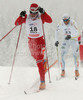 Johan Kjoelstad of Norway skiing during finals of Men sprint race of Viessmann Cross country skiing FIS World Cup 2009-10. Men sprint race of Viessmann Cross country skiing FIS World Cup were held in Rogla, Slovenia, on 19th of December 2009.
