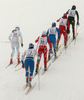 Aino Kaisa Saarinen of Finland skiing during finals of Women sprint race of Viessmann Cross country skiing FIS World Cup 2009-10. Women sprint race of Viessmann Cross country skiing FIS World Cup were held in Rogla, Slovenia, on 19th of December 2009.
