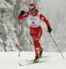 Winner Marit Bjoergen of Norway skiing during finals of Women sprint race of Viessmann Cross country skiing FIS World Cup 2009-10. Women sprint race of Viessmann Cross country skiing FIS World Cup were held in Rogla, Slovenia, on 19th of December 2009.
