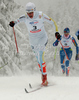 Lina Andersson of Sweden skiing during finals of Women sprint race of Viessmann Cross country skiing FIS World Cup 2009-10. Women sprint race of Viessmann Cross country skiing FIS World Cup were held in Rogla, Slovenia, on 19th of December 2009.
