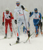 Third placed Jesper Modin of Sweden skiing during finals of Men sprint race of Viessmann Cross country skiing FIS World Cup 2009-10. Men sprint race of Viessmann Cross country skiing FIS World Cup were held in Rogla, Slovenia, on 19th of December 2009.
