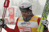 Winner Petter Northug of Norway celebrating his victory in finals of Men sprint race of Viessmann Cross country skiing FIS World Cup 2009-10. Men sprint race of Viessmann Cross country skiing FIS World Cup were held in Rogla, Slovenia, on 19th of December 2009.
