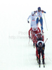 Skiers skiing during finals of Men sprint race of Viessmann Cross country skiing FIS World Cup 2009-10. Men sprint race of Viessmann Cross country skiing FIS World Cup were held in Rogla, Slovenia, on 19th of December 2009.
