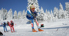 Pietro Piller Cottrer of Italy skiing in Men 30km classic mass start race of Viessmann Cross country skiing FIS World Cup 2009-10. Men 30km classic mass start race of Viessmann Cross country skiing FIS World Cup were held in Rogla, Slovenia, on 20th of December 2009.
