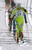 Petra Majdic of Slovenia skiing in Women 15km classic mass start race of Viessmann Cross country skiing FIS World Cup 2009-10. Women 15km classic mass start race of Viessmann Cross country skiing FIS World Cup were held in Rogla, Slovenia, on 20th of December 2009.
